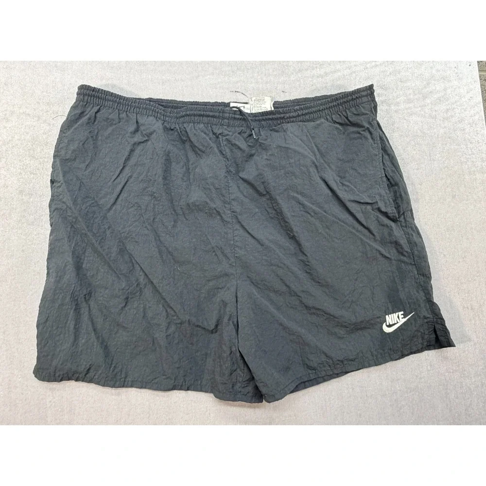 Nike Black 100% Nylon Men Swim Trunks Bottoms Size Large